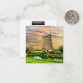 オランダ風車 ノートカード (正面/裏面インサイチュ)