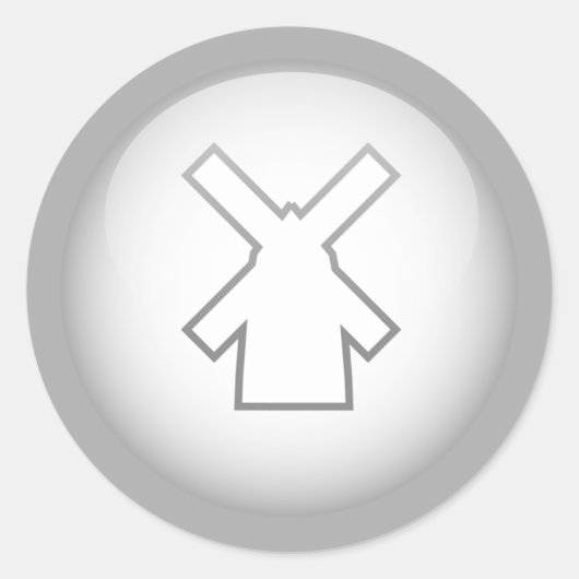 オランダ風車 ラウンドシール (正面)