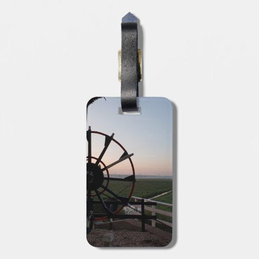 オランダ風車 ラゲッジタグ (裏面縦)