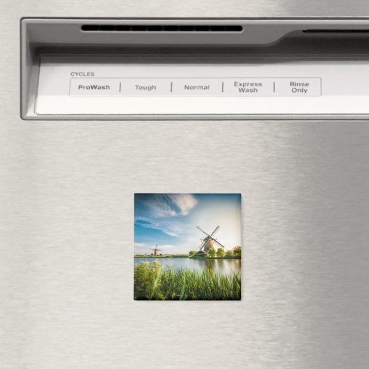 オランダ風車 | Rotterdam,オランダ旅行写真 マグネット (インサイチュ (食洗機))