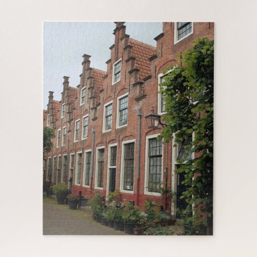 オランダ魅力的通り建築美しいクアント ジグソーパズル (縦)