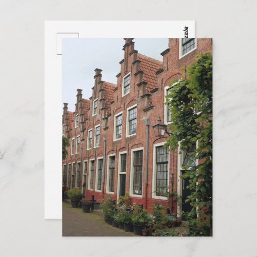 オランダ魅力的通り建築美しいクアント ポストカード (正面/裏面)