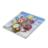 オランダ黄金時代の古典的な花の静物画 タイル (側面)