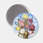オランダ黄金時代の古典的な花の静物画 マグネット (正面/裏面)