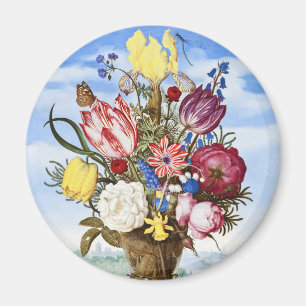 オランダ黄金時代の古典的な花の静物画 マグネット