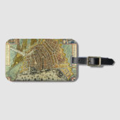 オランダ・アムステルダムの古地図 ラゲッジタグ (正面横)