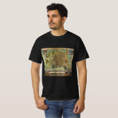 オランダ、アムステルダムの古地図 Tシャツ (正面フル)
