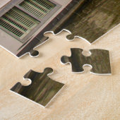 オランダ、アムステルダムの運河と古い教会 ジグソーパズル (側面)