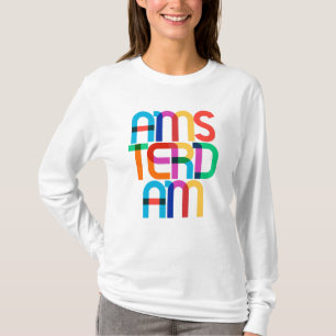 オランダ・アムステルダム ポップアート レターズ Tシャツ