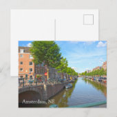 オランダ アムステルダム 運河 写真 ポストカード (正面/裏面)