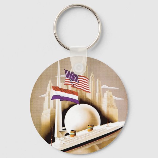 オランダ・アメリカ・ライン・ニューヨーク キーホルダー (正面)