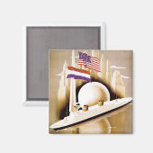 オランダ・アメリカ・ライン・ニューヨーク マグネット (正面/裏面)