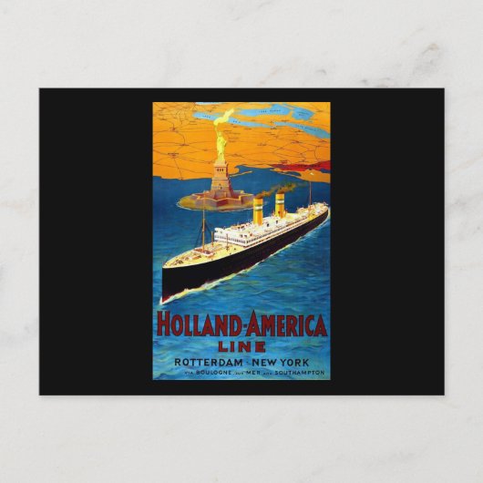 オランダ・アメリカ・ライン・ロッテルダム・ニューヨーク ポストカード (正面)