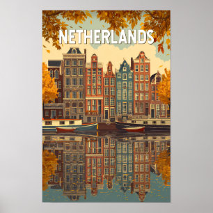 オランダ イラスト 旅行 アート ヴィンテージ ポスター