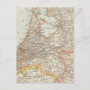 オランダ - オランダ地図 ポストカード