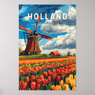 オランダ オランダ旅行 アート ヴィンテージ ポスター