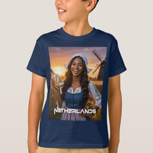 オランダ - オランダ語 Tシャツ (正面)