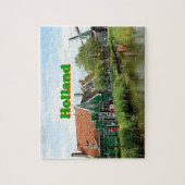 オランダ:オランダ風車村 ジグソーパズル (縦)