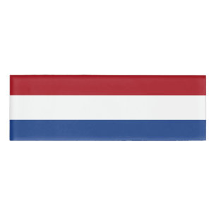 オランダ、オランダ、オランダの国旗 名札