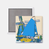 オランダ、オランダ・ブルー、 マグネット (正面/裏面)