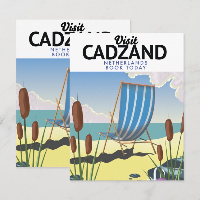オランダ カッツァント ビーチ 旅行 ポスター (正面/裏面)