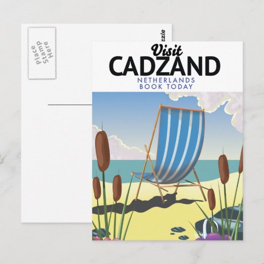 オランダ カッツァント 海岸 旅行 ポスター ポストカード (正面/裏面)