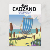 オランダ カッツァント 海岸 旅行 ポスター ポストカード (正面)