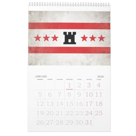 オランダ カレンダー (1月 2026)