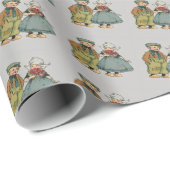 オランダ・キッズ、デルフト・ルック、 ラッピングペーパー (ロールコーナー)