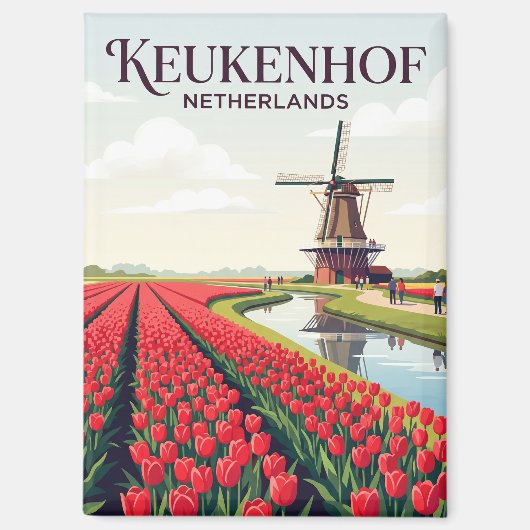 オランダ キューケンホフ庭園 マグネット (正面)