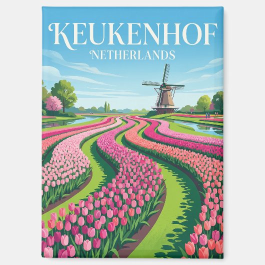 オランダ キューケンホフ マグネット (正面)