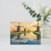 オランダ キンデルダイク ポストカード (スタンド正面)