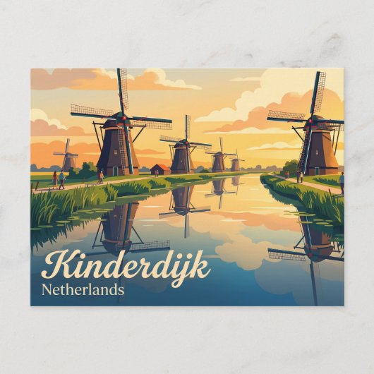 オランダ キンデルダイク ポストカード (正面)