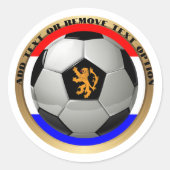 オランダ サッカー ボール スポーツ ラウンドシール (正面)