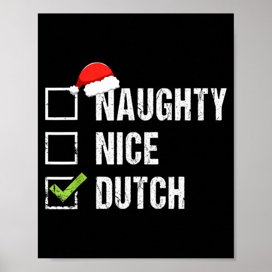 オランダ サンタ ニース なダッチシャツ クリスマス ポスター (正面)