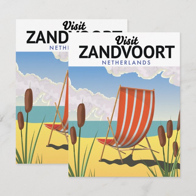 オランダ ザントフォールトの旅行ポスター (正面/裏面)