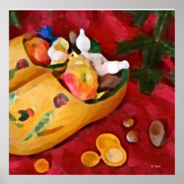 オランダ_シューズ_メリークリスマス ポスター