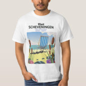 オランダ スヘフェニンゲン 海岸 ポスター Tシャツ (正面)