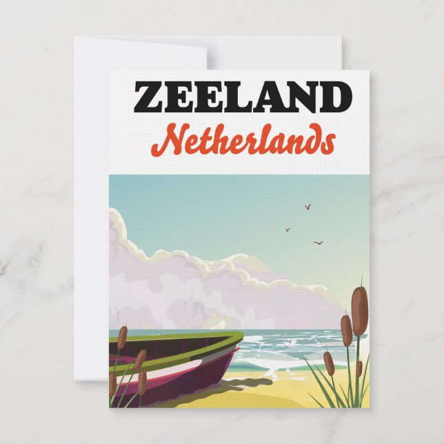 オランダ ゼーラント 海岸 旅行 ポスター (裏面)