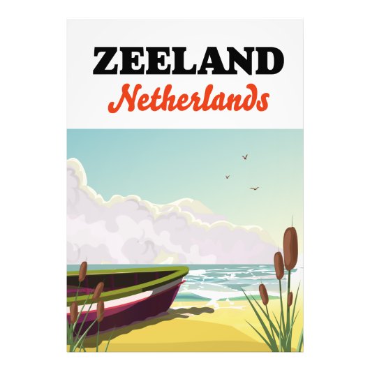 オランダ ゼーラント 海岸 旅行 ポスター (正面)