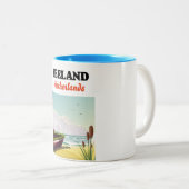 オランダ ゼーラント 海岸 旅行 ポスター ツートーンマグカップ (正面右)