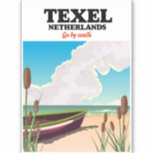 オランダ テセル島 旅行ポスター シール (正面)