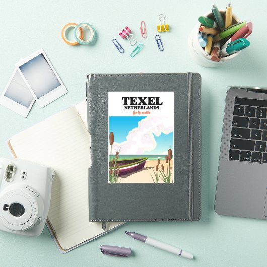 オランダ テセル島 旅行ポスター シール (iPadカバー)