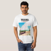 オランダ テセル島 旅行ポスター Tシャツ (正面フル)