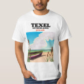 オランダ テセル島 旅行ポスター Tシャツ (正面)