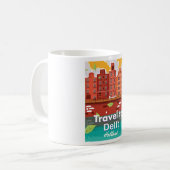 オランダ デルフト 旅行ポスター コーヒーマグカップ (正面左)