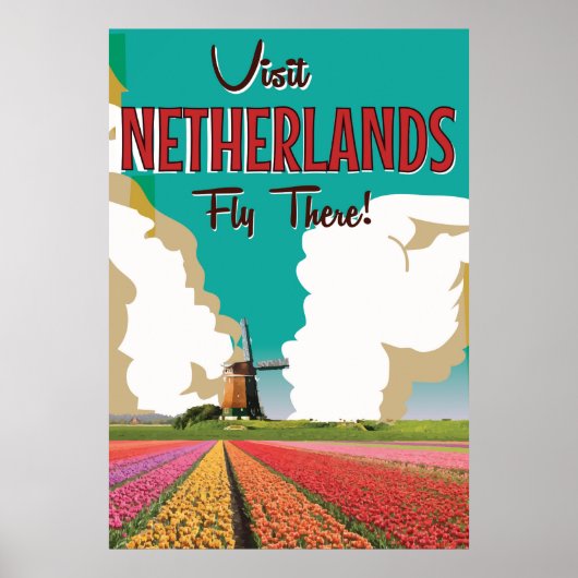 オランダ ビンテージ 旅行ポスター ポスター (正面)