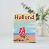 オランダ ビンテージ 旅行ポスター ポストカード (スタンド正面)