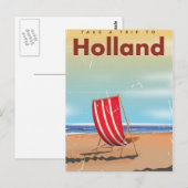 オランダ ビンテージ 旅行ポスター ポストカード (正面/裏面)