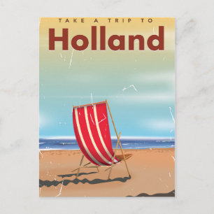 オランダ ビンテージ 旅行ポスター ポストカード
